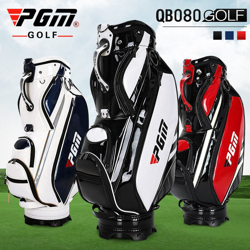 PGM Golf Sports Package Standard Travel Caddy Men Cart Bag Professional Ball Staff Bag With Cover Waterproof PU QB080