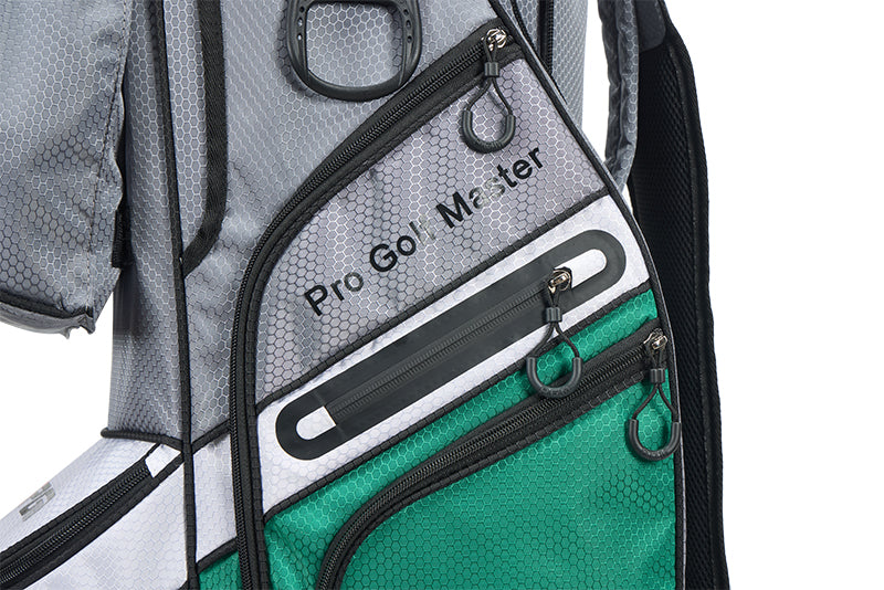 PGM Golf Cart Bag 14 Way Organizer Divider Silent Top Waterproof Bag/green