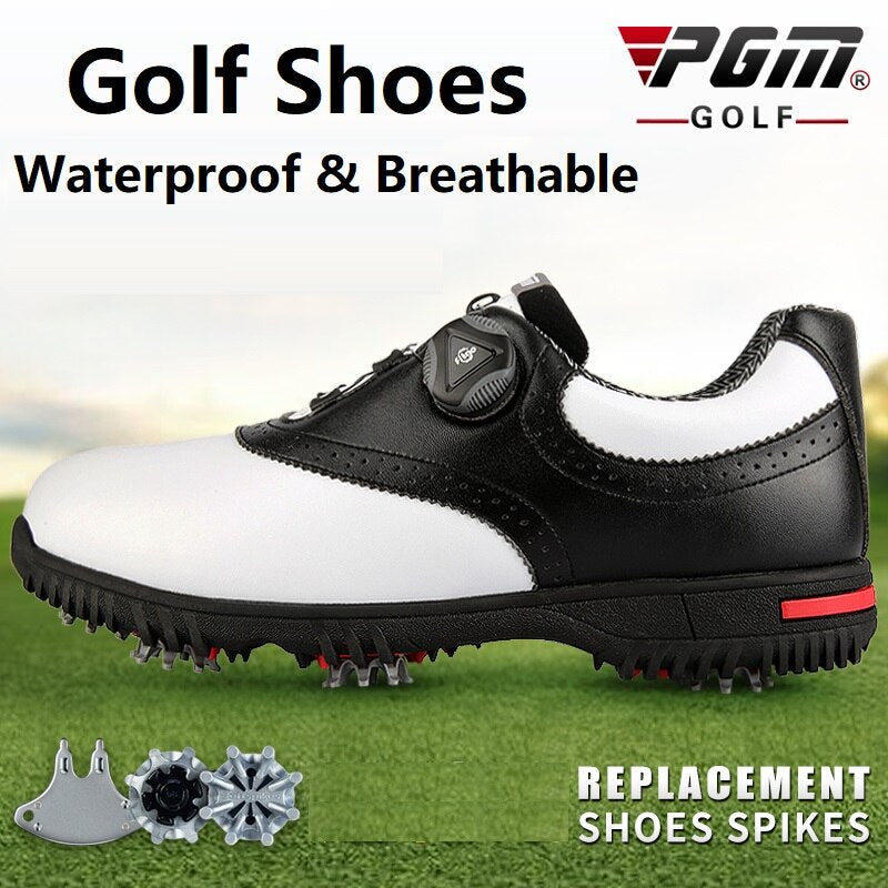 PGM Golf Shoes Men Waterproof Sports Shoes Rotating Buckles Anti-slip Sneakers Multifunctional Golf Trainers XZ130