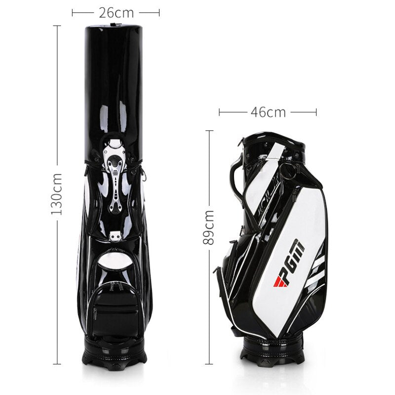 PGM Golf Sports Package Standard Travel Caddy Men Cart Bag Professional Ball Staff Bag With Cover Waterproof PU QB080