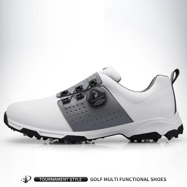 PGM Golf Shoes Men&#39;s Waterproof Sports Shoes Spikes Anti-skid Sport Sneaker Male Knobs Buckle Golf Shoes XZ096